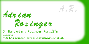 adrian rosinger business card